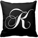 Black White Monogram K Designer Monogrammed R7eb258daf18e45ca8d85a9e318583b5f I5fqz 8byvr Pillow Case