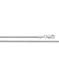 Diamond Cut Wheat Chain 14K Gold White Ch521 18 Inch