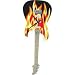 COLORIFFIC GUITAR CLOCK FLAMES E*