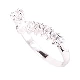 Image of White Topaz and Sterling Silver Wishbone Ring
