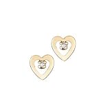 Child's Open Heart Stud Earrings