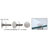 CRL Brushed Stainless Low Profile Standoff Cap Assembly for 3/4" Standoff Bases