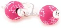 Viva Beads Earrings Silverball 8mm Classic Simply Pink * Beads Handmade Fimo Clay