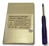 New 2200 mAh HP IPAQ 3600, 3630, 3660, 3760, PDA Replacement battery, part no: 167648, with removal tool (screw driver)
