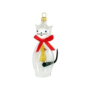 Click to buy Italian Christmas decorations : cat with bird ornament from Amazon!
