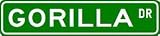 GORILLA Street Sign ~ Custom Aluminum Street Signs