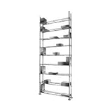 Atlantic 63135237 Maxsteel 864 CD/450 DVD/BluRay/Games 12-Tier Media Rack (Silver)