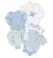 6 Piece Cotton Rich Tiny Tatty Teddy Plane Starter Set