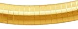 14k Gold Lightweight Domed Omega Chain-8mm 16 or 18