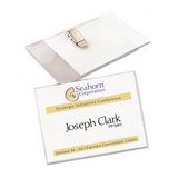 Avery 74541 Clip Style Rigid 3 x4 Laser/Ink Jet Badges, 100 White Inserts/100 Holders