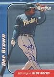 Dee Brown, Wilmington Blue Rocks - Royals Affiliate Autographed Card