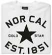 Nor Cal T-Shirts - GOLD STAR - Black - Small