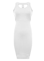 Cutout Fitted General Print Knee Length Bodycon Dress/Party Dress/Midi Dress 