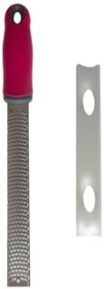 LEMON ZESTER GRATER FOR PERFECT GRATING AND ZESTING OF CITRUS FRUITS SPICES GINGER NUTMEG HARD CHEESE CHOCOLATE AND MORE. "VOTED BEST KITCHEN TOOL IN BAKERS FORUM".