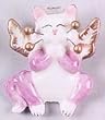 Whimsiclay Angel Face Cat Pin