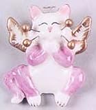 Whimsiclay Angel Face Cat Pin