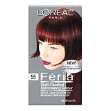 LOreal Feria Multi-Faceted Shimmering Colour 3X Highlights Permanent Haircolour Gel 55 Cinnamon - Bright Auburn Brown
