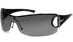 GUCCI 2712 STRASS RFU GUNMETAL GREY GRADIENT RIMLESS SUNGLASSES.