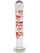Don Wand Glass Pleasure Wand with Mushroom Tip, Red Sweetheart