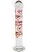 Don Wand Glass Pleasure Wand with Mushroom Tip, Red Sweetheart