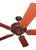 Craftmade Model AT52RI American Tradition Series Indoor Ceiling Fan in Rustic Iron with your choice of Blade Color - Shown with 52 Light Oak Standard Blades
