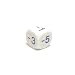 16mm Opaque Math Dice, Negative Odd #1-6 Dice