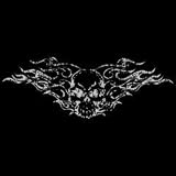 Bella Ladies / Juniors / Girly T-Shirt : Tribal Goth Skull with Wings - Grey Ink