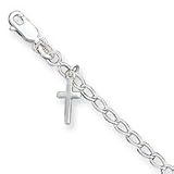 Sterling Silver Cross Charm Bracelet