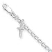 Sterling Silver Cross Charm Bracelet - 7 Inch