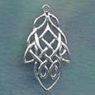 Celtic Leaf Pattern Charm/pendant Sterling Jewelry