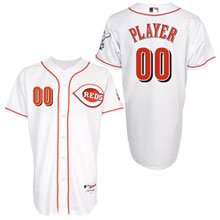 MLB Men's Cincinnati Reds Authentic Jersey Personalized (White, 40/Medium)