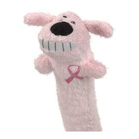 Loofa Dog Breast Cancer Plush Dog Toy
