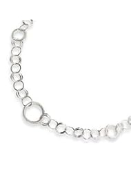 Sterling Silver Circle Link Necklace QH1127-16"