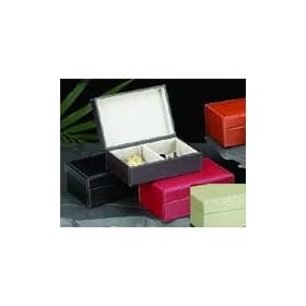 Genuine Leather Jewelry Box and Hold All with Removable Divider