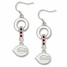 Cincinnati Reds MVP Crystal Earrings