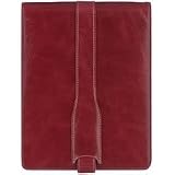 M-Edge Genuine Leather Platform Jacket for Sony Reader PRS-600 Touch, Marbled Red