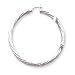 Jewelry : 14k White Gold Polished 4mm Twisted Hoop Earrings
