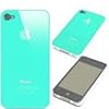 Apple iPhone 4 Sky Blue Hard Logo Back Case + Free Screen Protector