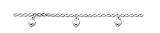 14k White Gold Polished Puffed Hearts Anklet