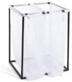 The Bag Stand 2710 BROMesh Steel-Framed Bronze Hamper with Removable Mesh Laundry Bags, Double
