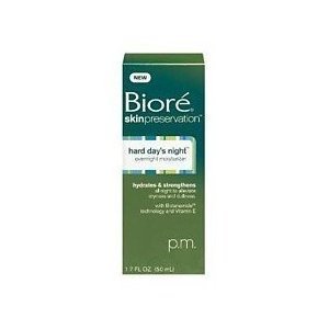 Biore Hard Days Night Overnight Face Moisturizer-1.7 oz