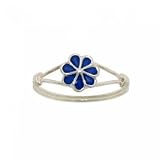 New Enamel Sterling Silver Children's Flower Ring
