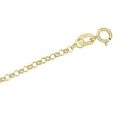 14K Yellow Gold Hollow Belcher Rolo Chain - 18 inches