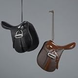 Pack of 6 Western Black & Brown Saddles with Silver Stirrups Christmas Ornaments