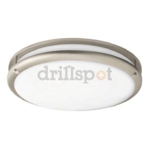American Fluorescent CSC2232NT Contemporary Flush Mount, Nickel Finish Trim Bands, 19-Inch by 