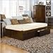 Atlantic Furniture Concord Flat Panel Daybed in Antique Walnut