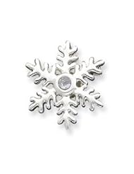Sterling Silver CZ Snowflake Pin and Pendant