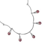 Sterling Silver and Rhodochrosite Blossom Necklace