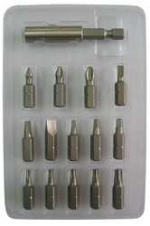 Westward 1VXN9 Magnetic Drive Guide Set, Size 1/4, 12 Pc