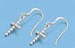 Sterling Silver Earrings - Crosses - 17 mm
